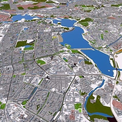 Kazan City Russia September 2021 Low-poly 3D model