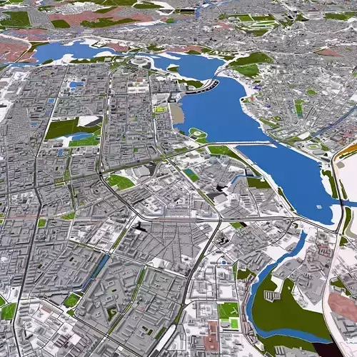 Kazan City Russia September 2021 Low-poly 3D model