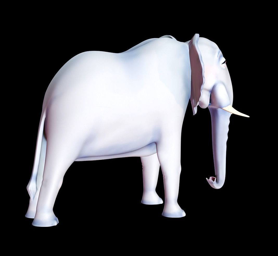 Nice and kind cartoon Elephant- Stylized model 3D model_9