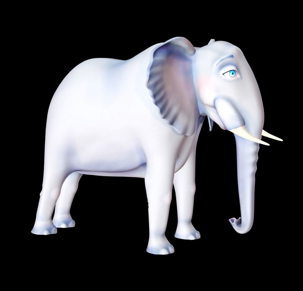 Nice and kind cartoon Elephant- Stylized model 3D model_11