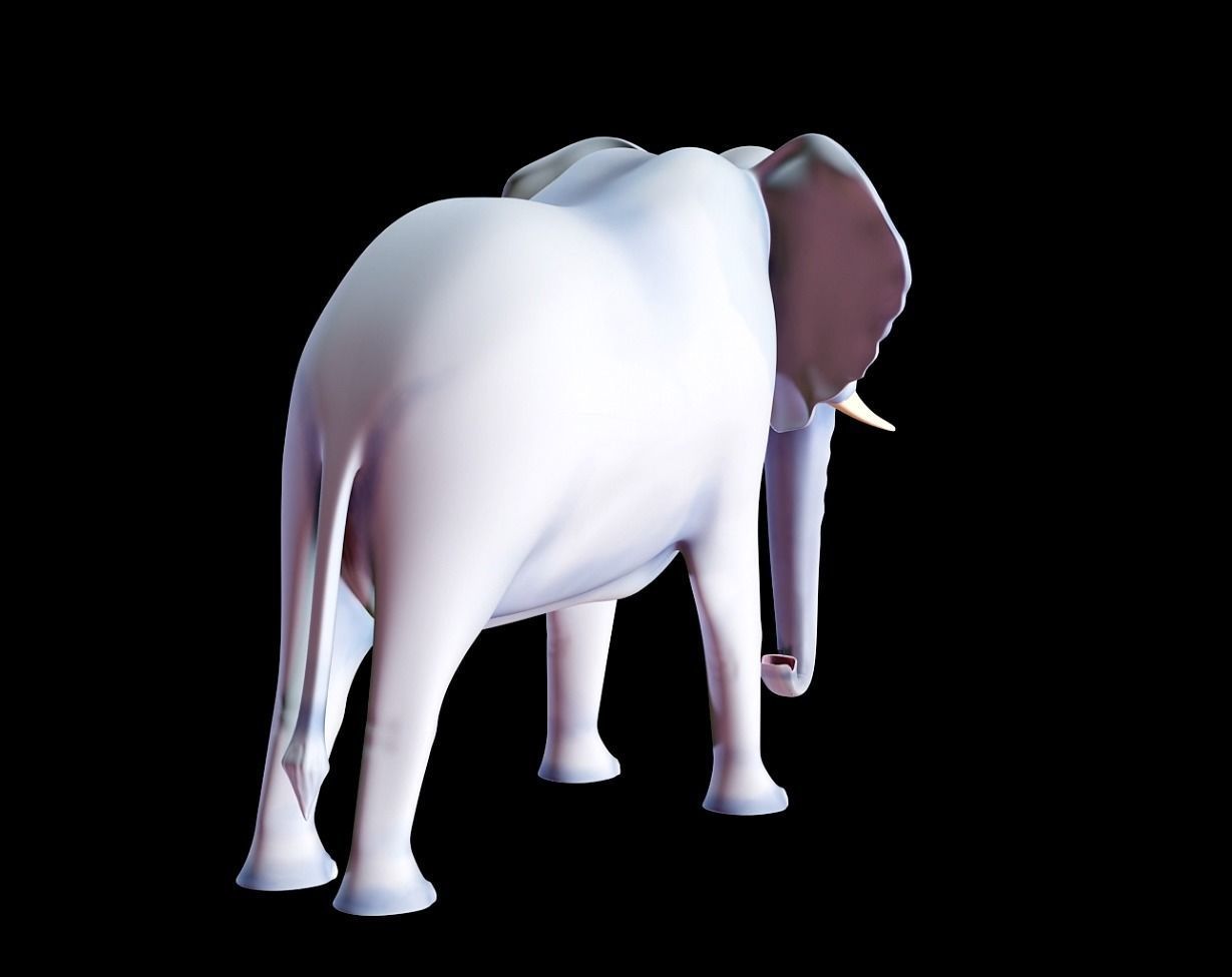 Nice and kind cartoon Elephant- Stylized model 3D model_8