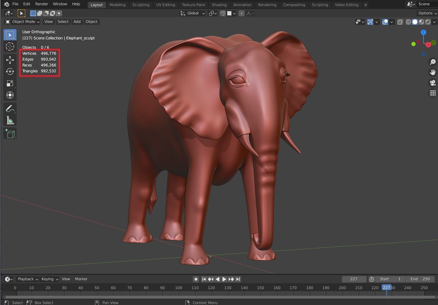 Nice and kind cartoon Elephant- Stylized model 3D model_13