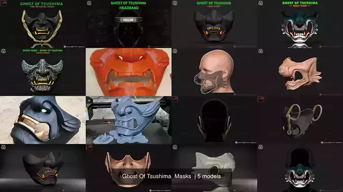 Ghost Of Tsushima  Masks 