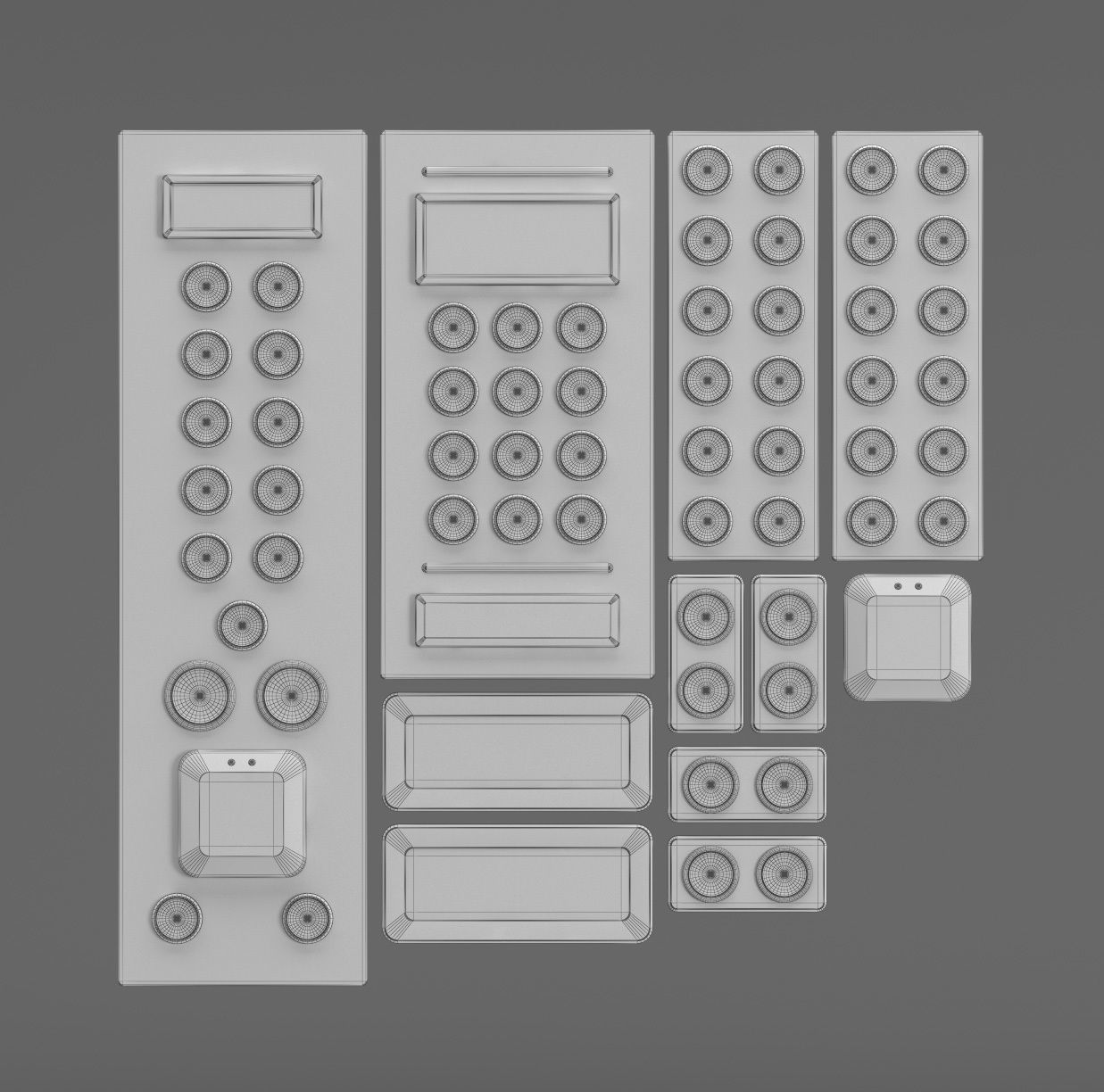 Elevator control panels Free 3D model_12
