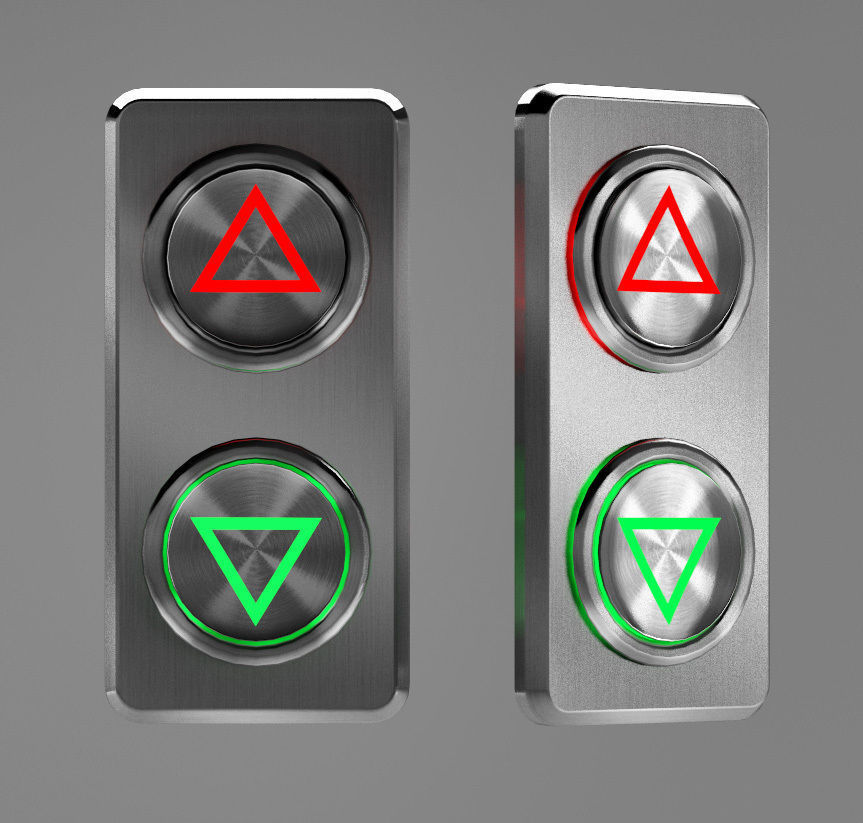 Elevator control panels Free 3D model_5