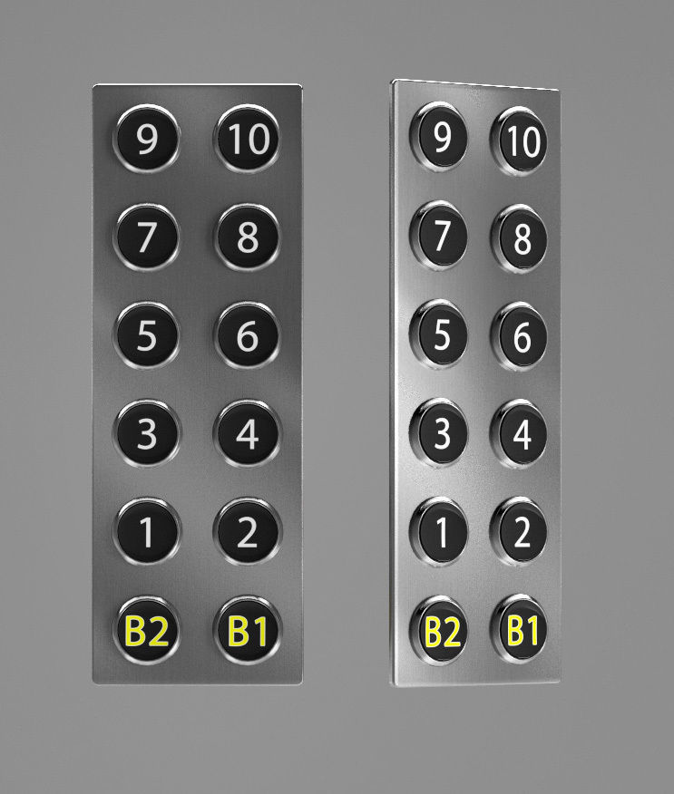 Elevator control panels Free 3D model_3