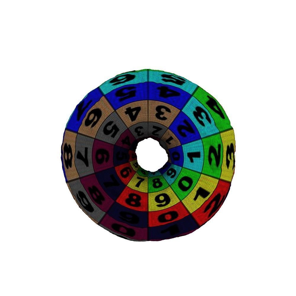 001 Donut plain 3D model with UV map 3D model_7