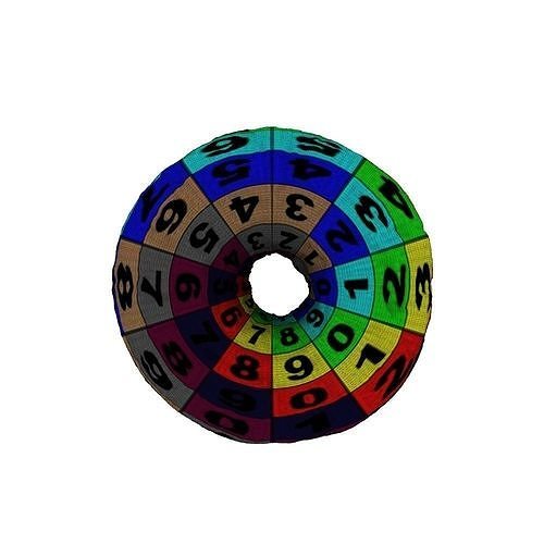 001 Donut plain 3D model with UV map 3D model 7