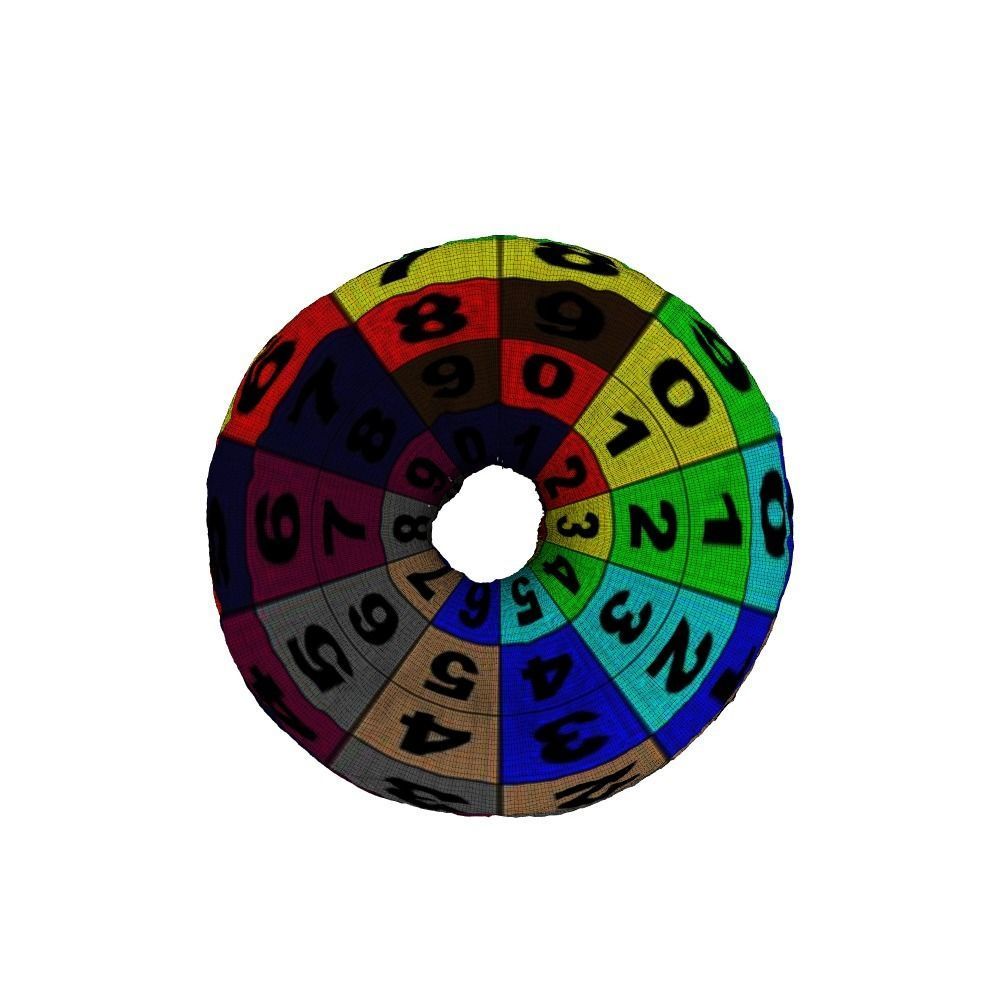 001 Donut plain 3D model with UV map 3D model_15