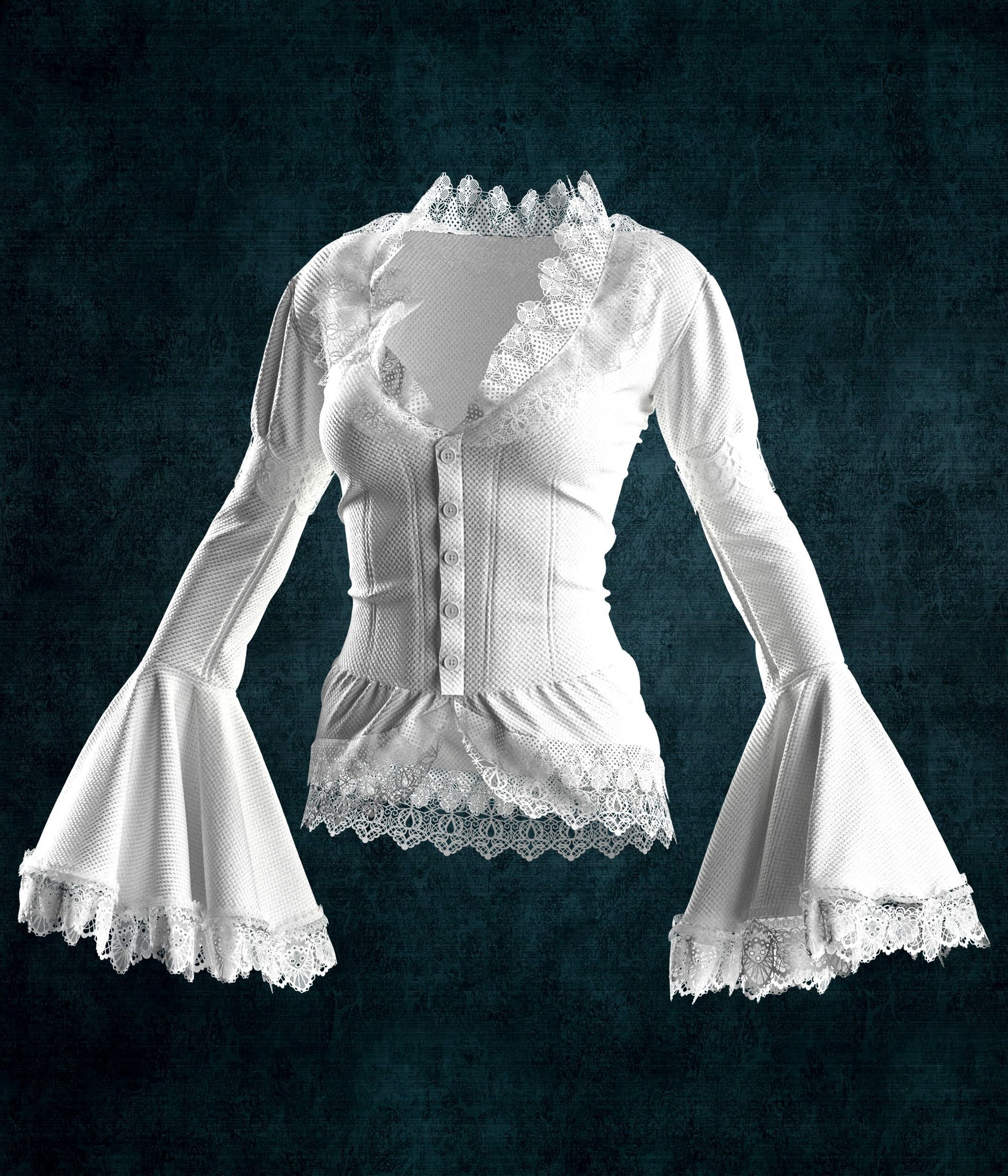Vintage Shirts  3D model_1