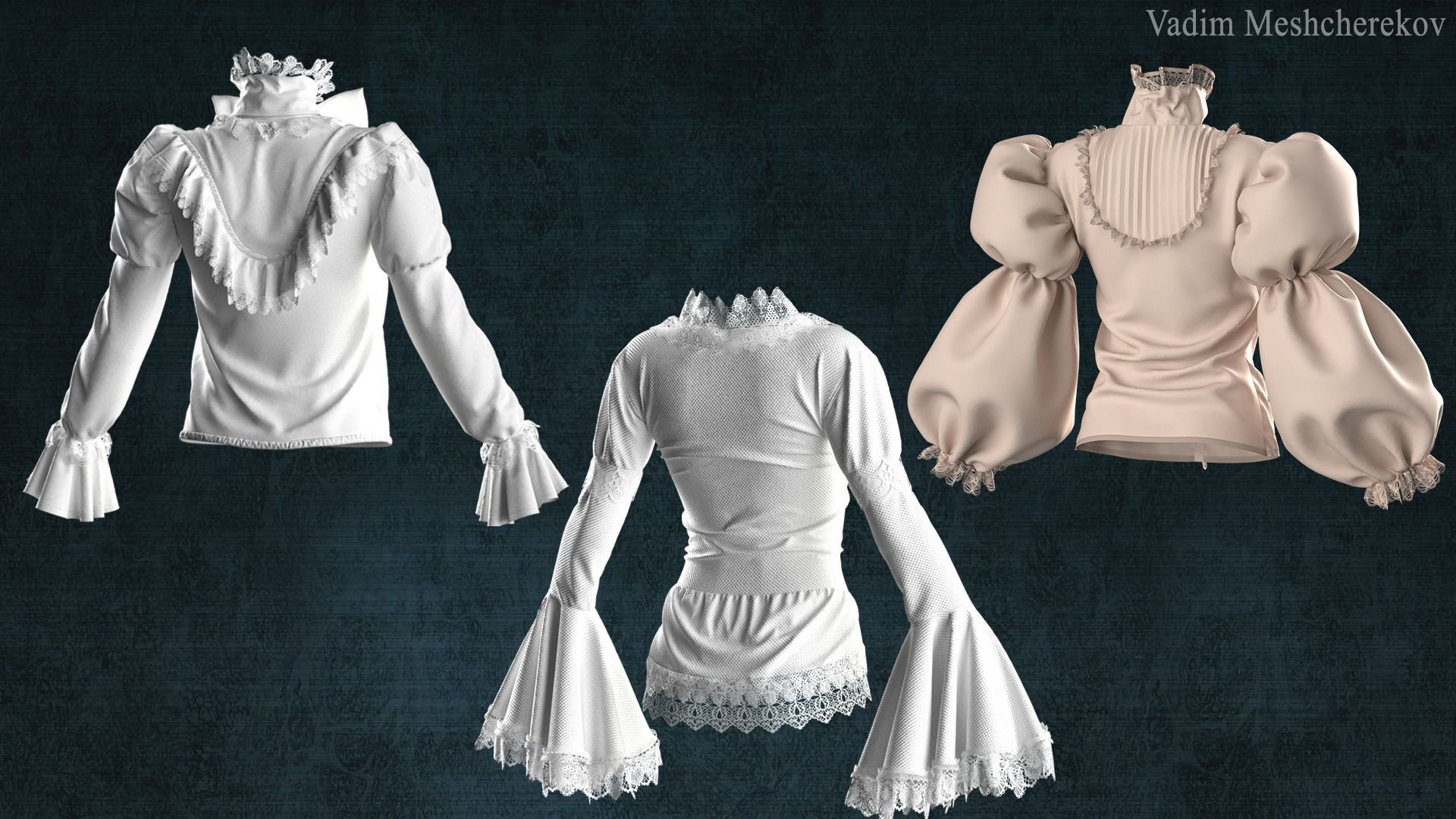 Vintage Shirts  3D model_5