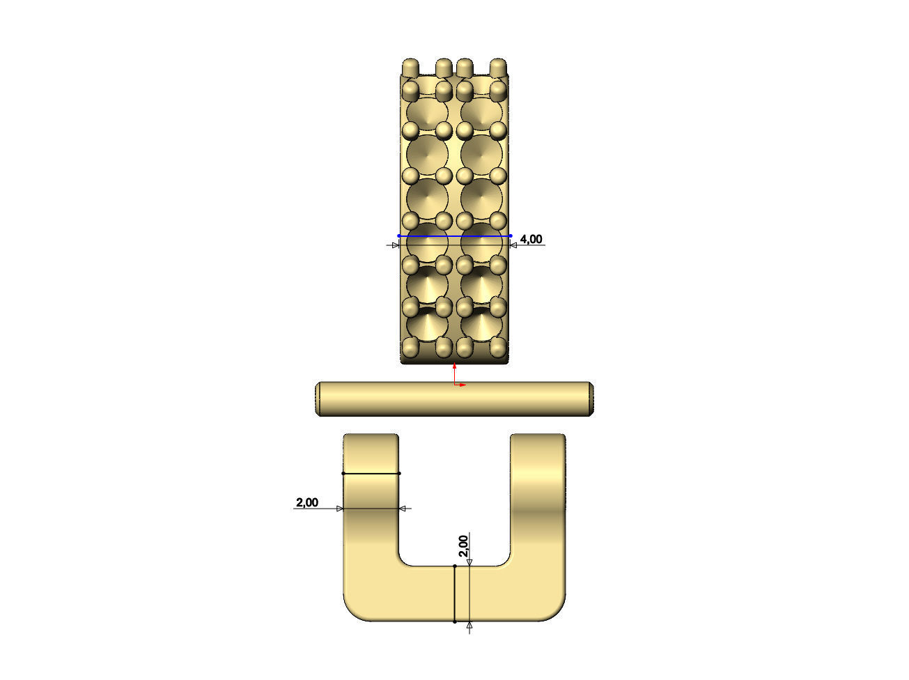 Diamond bail link for a 4mm chain size 3D print model_8