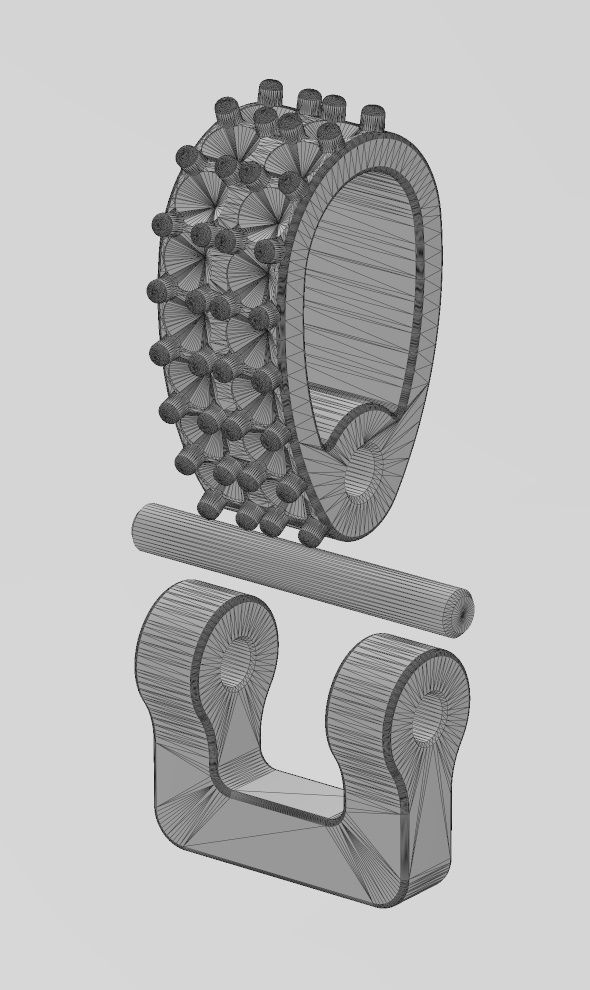 Diamond bail link for a 4mm chain size 3D print model_12