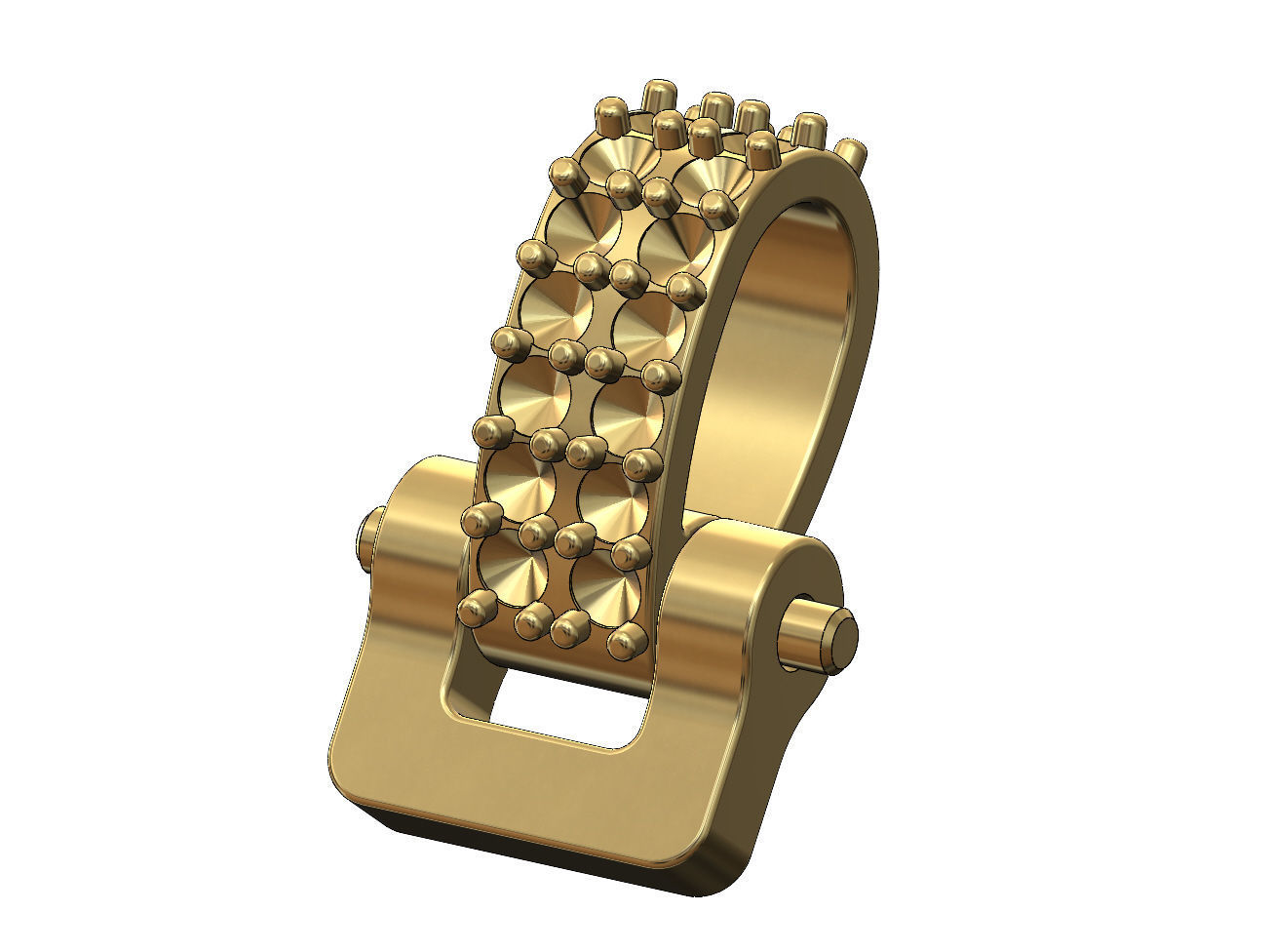 Diamond bail link for a 4mm chain size 3D print model_6