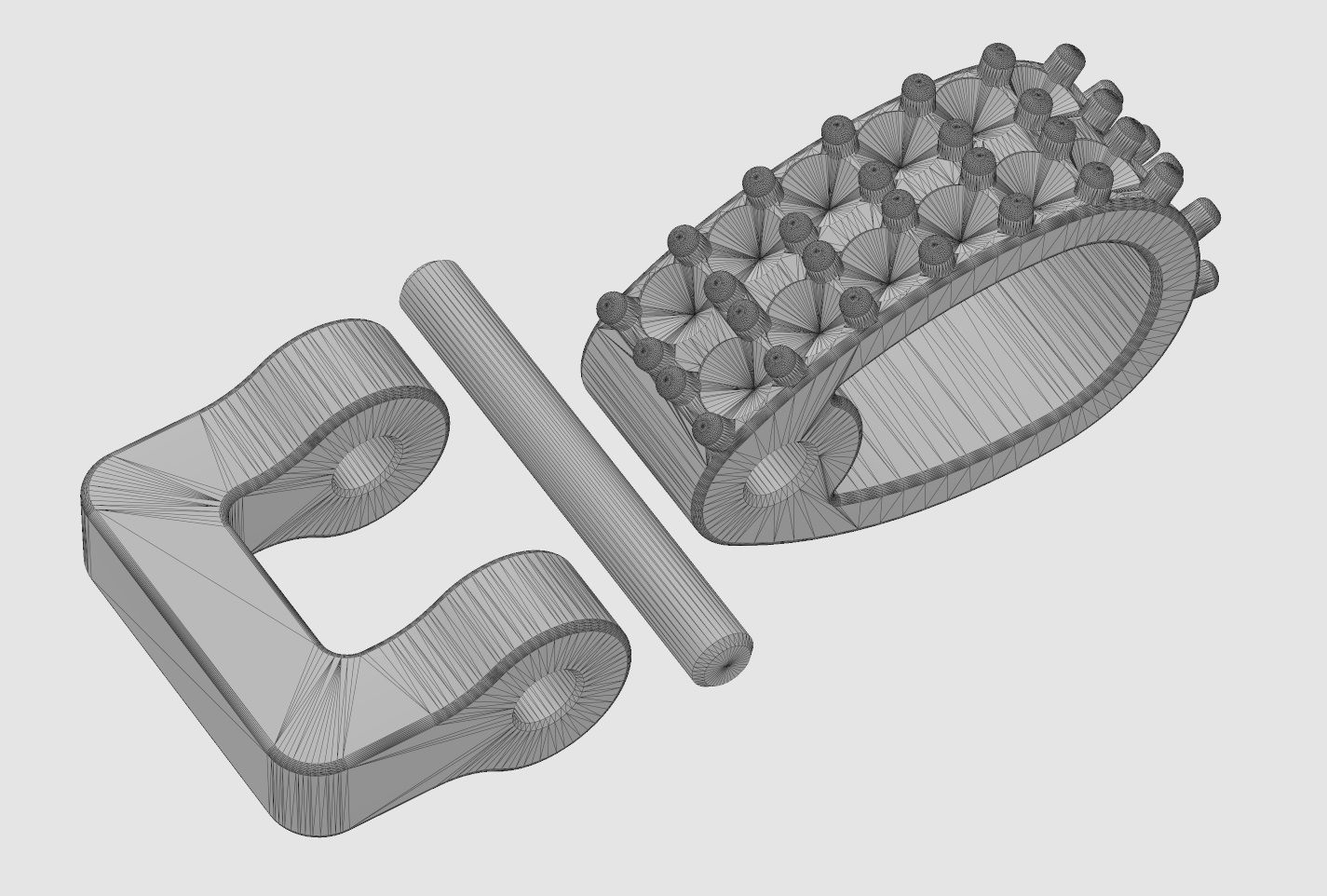 Diamond bail link for a 4mm chain size 3D print model_13