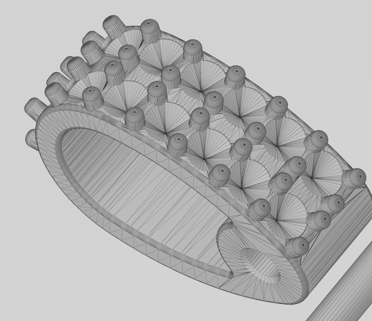 Diamond bail link for a 4mm chain size 3D print model_14