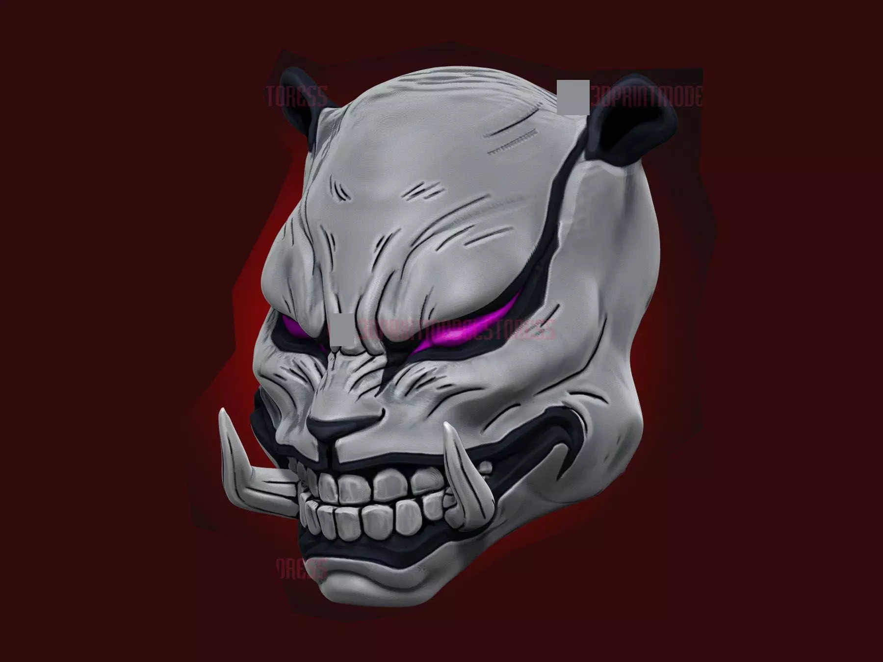 Jujutsu Kaisen Panda Mask - Panda Gorilla Mode Cosplay Mask 3D print model_0