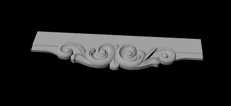 Central decor ornament for furniture 3D model_1