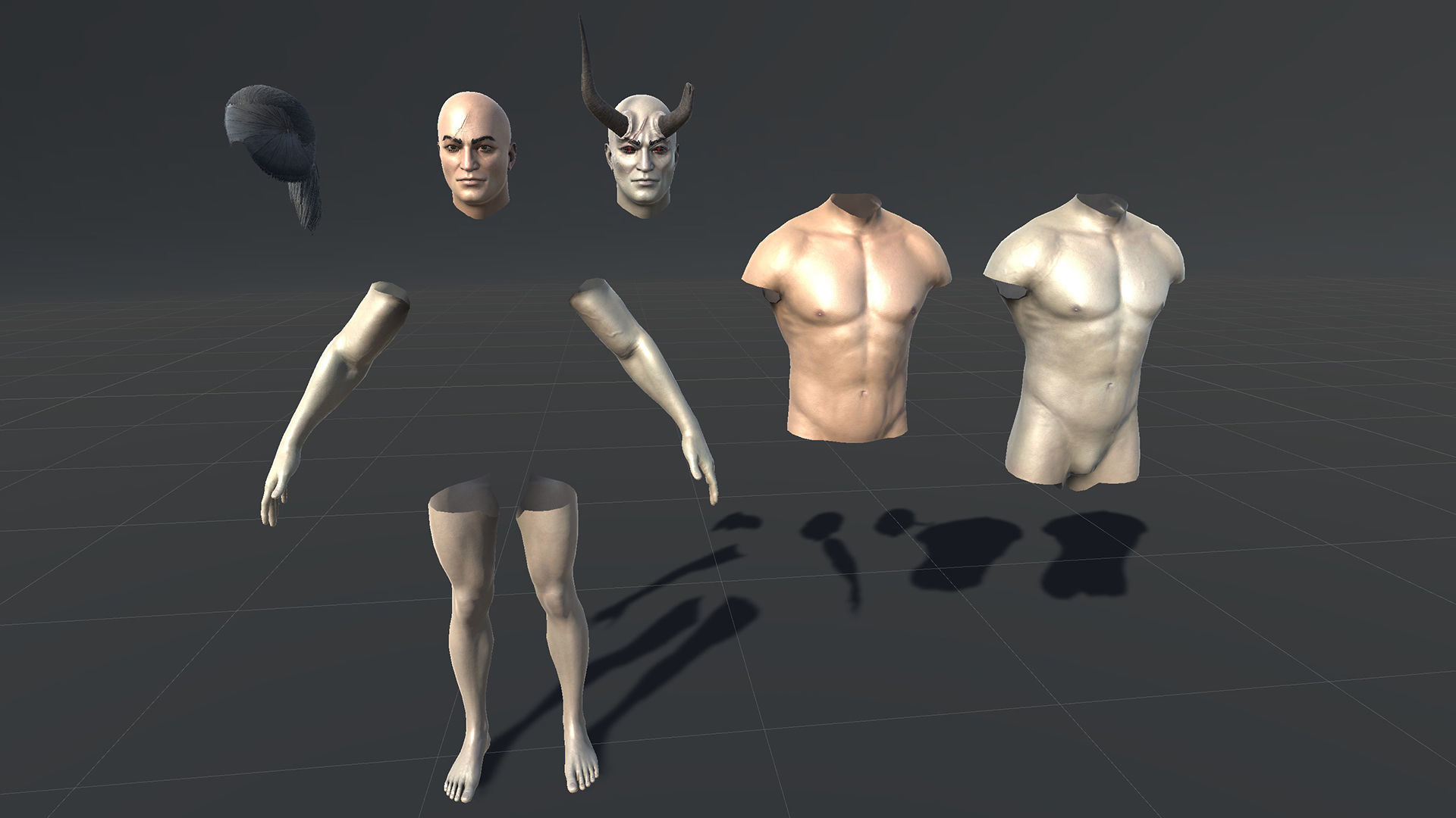 Fallen Samurai Low-poly 3D model_25