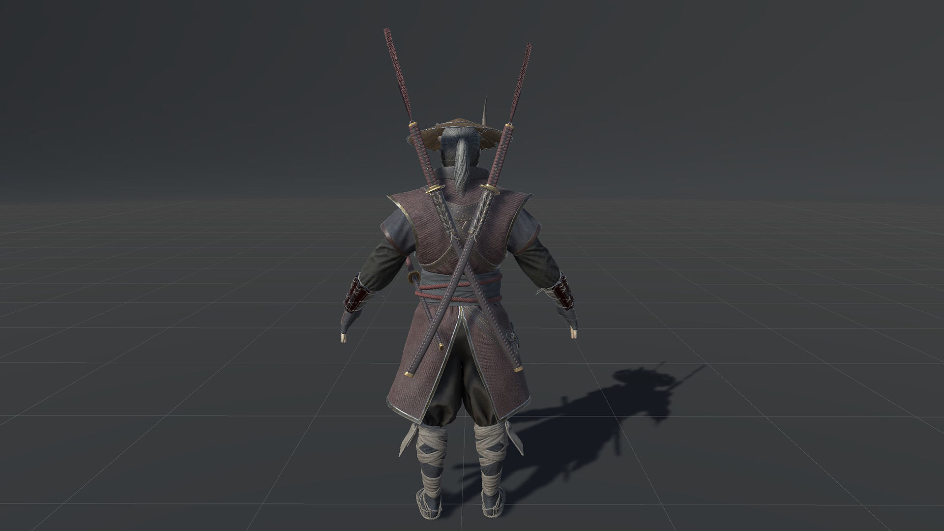 Fallen Samurai Low-poly 3D model_22