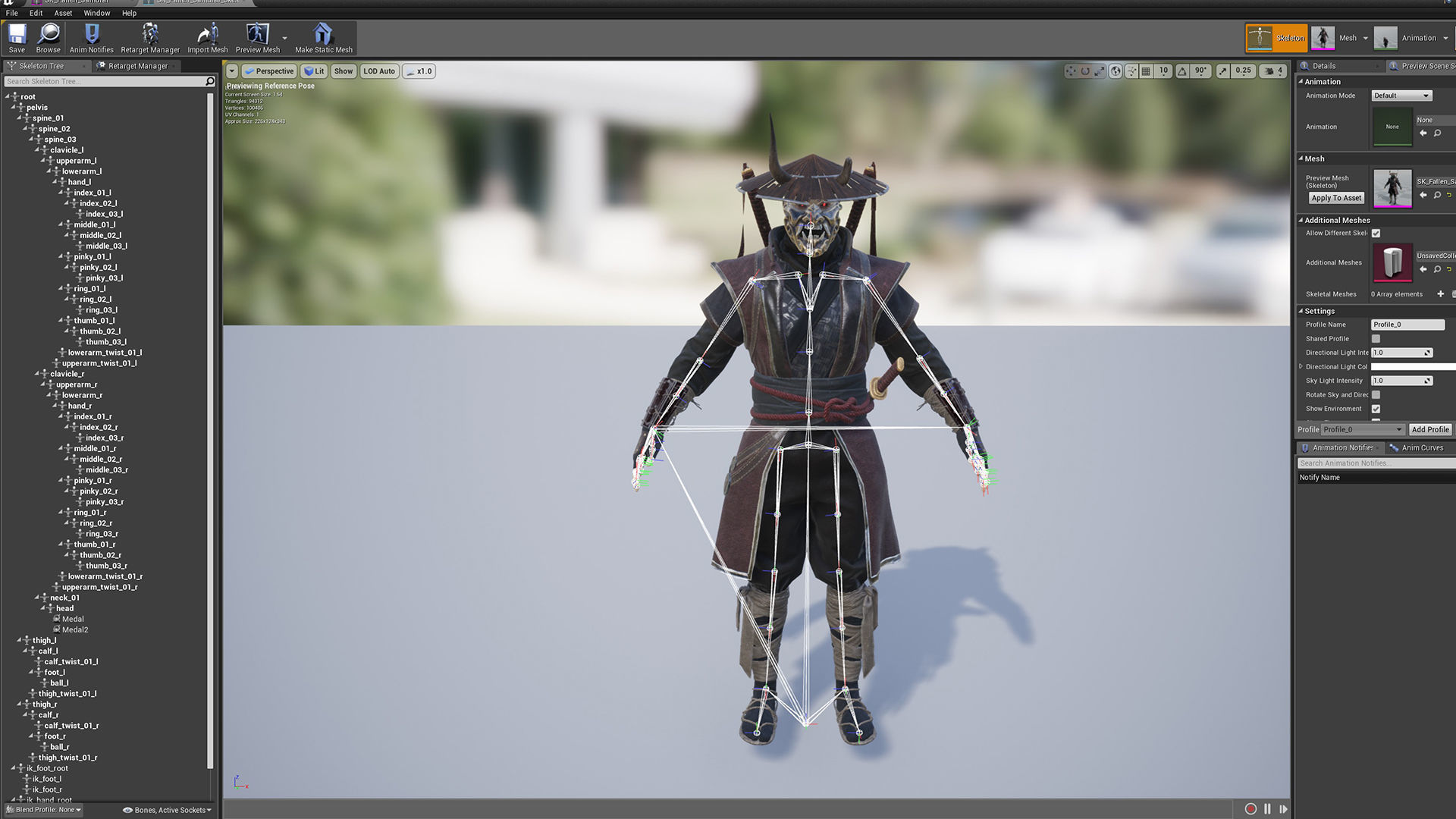 Fallen Samurai Low-poly 3D model_20