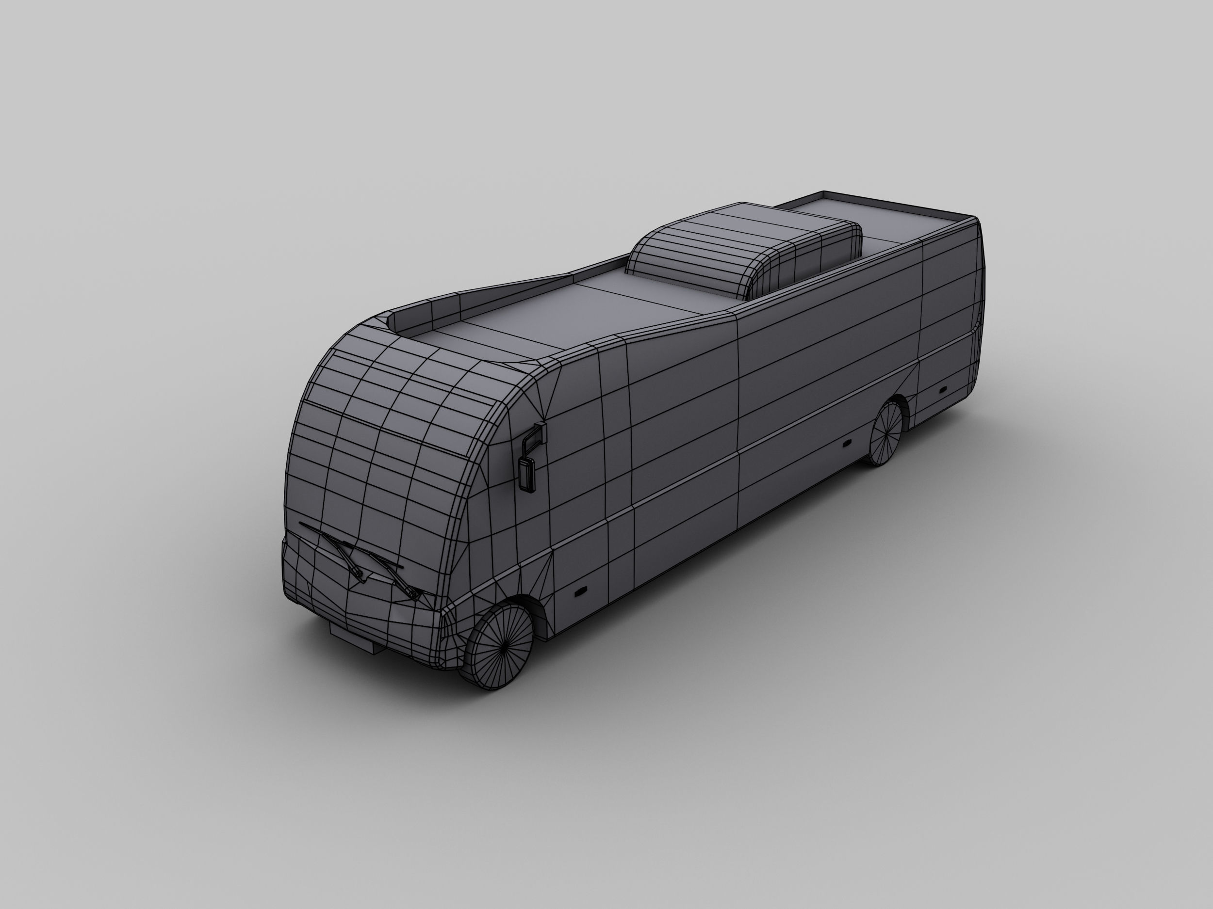 Electric Bus Lowpoly 5 Low-poly 3D model_1