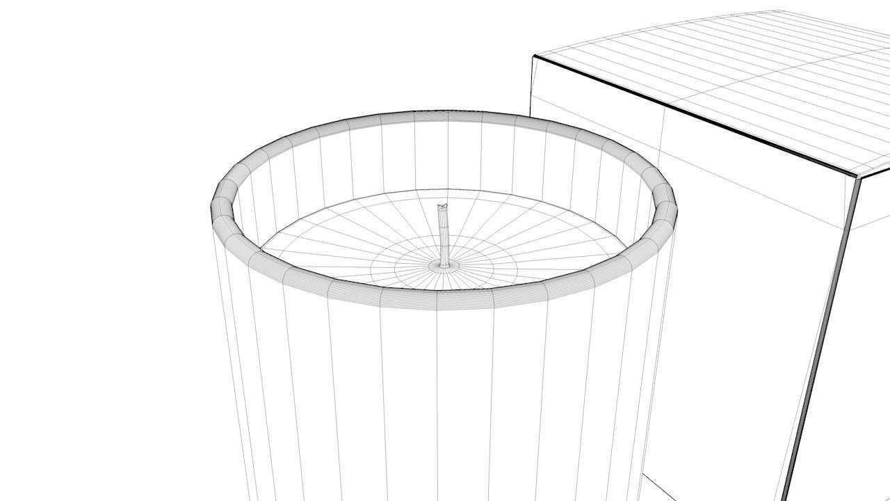 Candle Glass With Box Low-poly 3D model_4