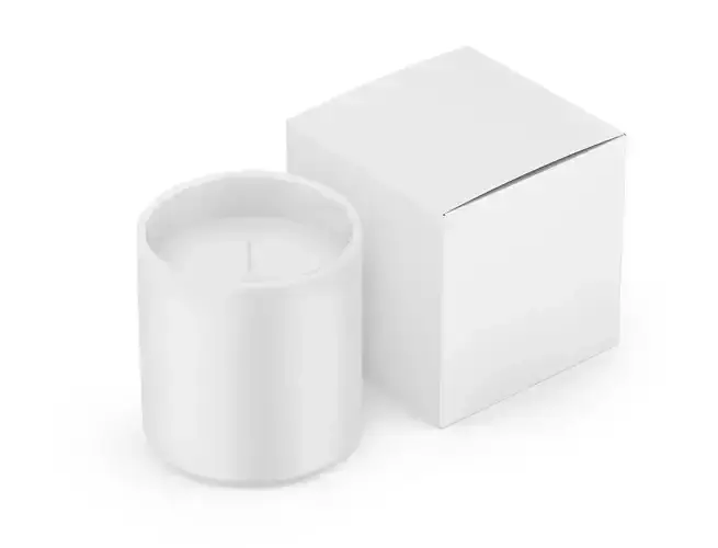 Candle Glass With Box Low-poly 3D model