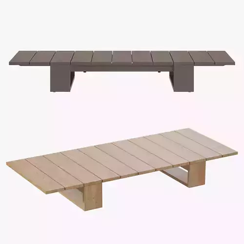 RH BAHIA COFFEE TABLE 3D model