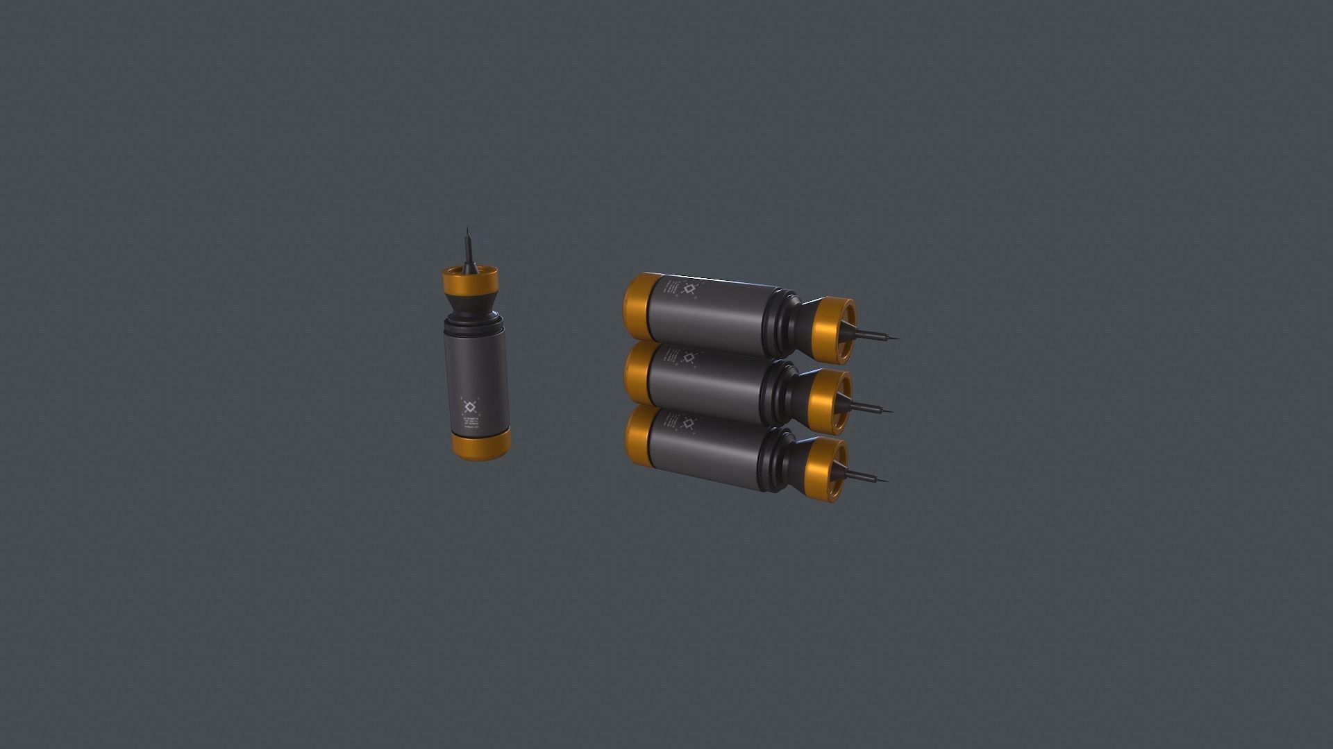 Sci-fi bullets PBR Low-poly 3D model_14