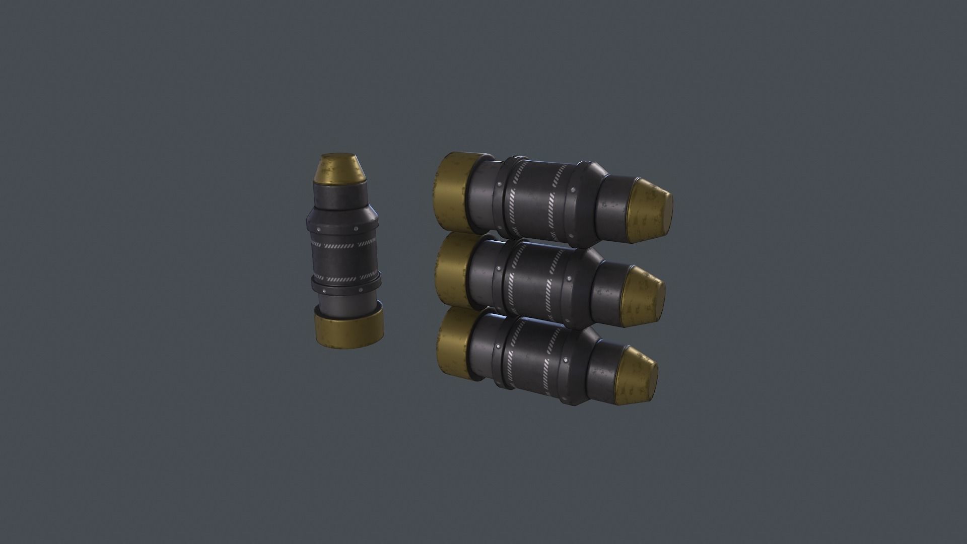 Sci-fi bullets PBR Low-poly 3D model_22