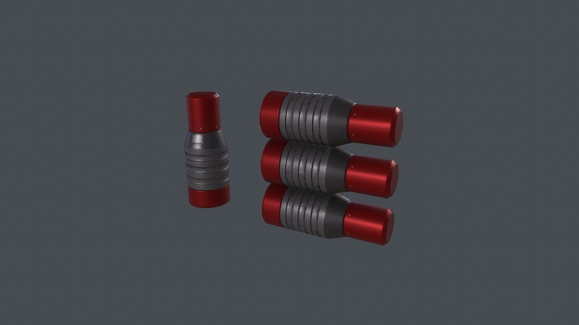 Sci-fi bullets PBR Low-poly 3D model_18