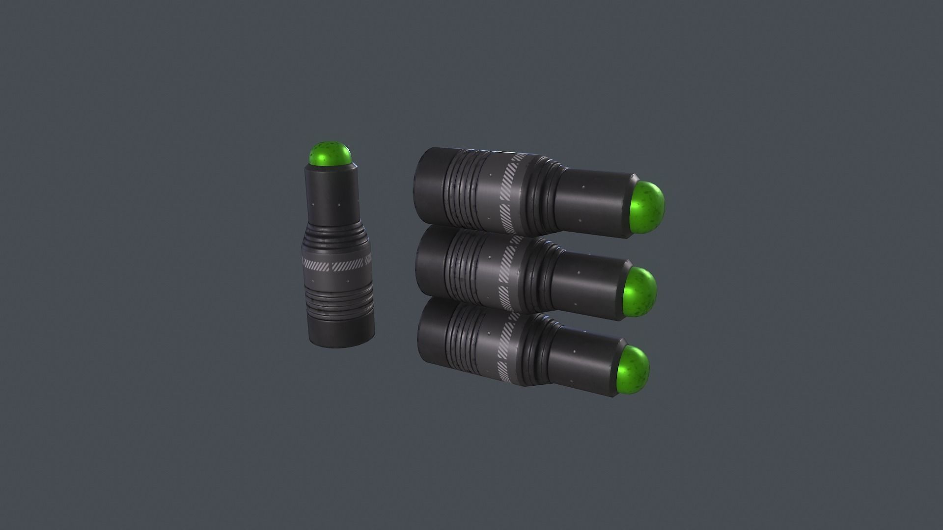 Sci-fi bullets PBR Low-poly 3D model_19