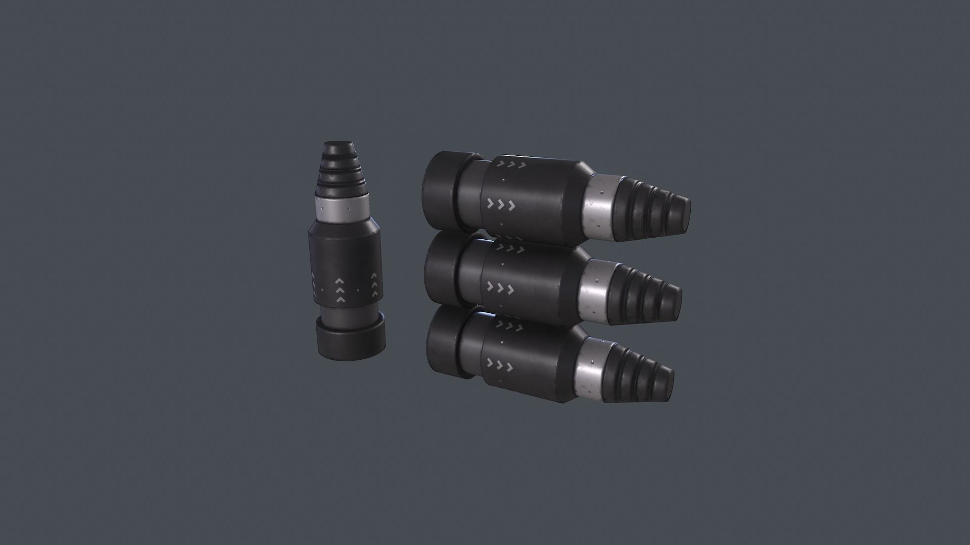 Sci-fi bullets PBR Low-poly 3D model_23