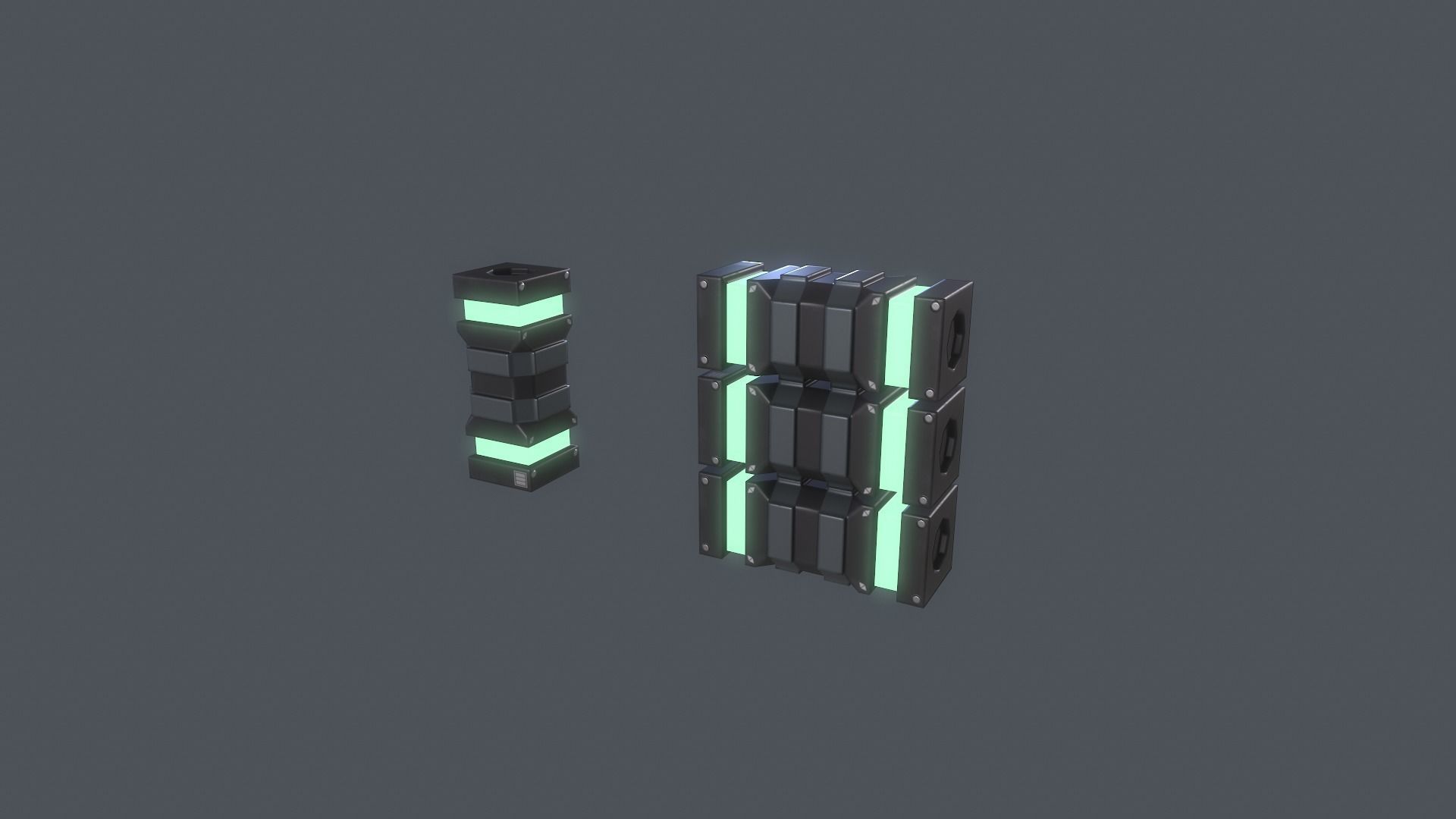 Sci-fi bullets PBR Low-poly 3D model_15