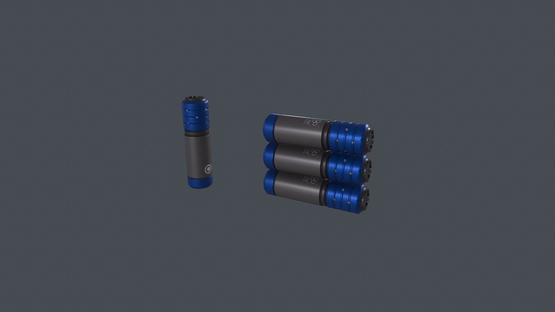 Sci-fi bullets PBR Low-poly 3D model_13
