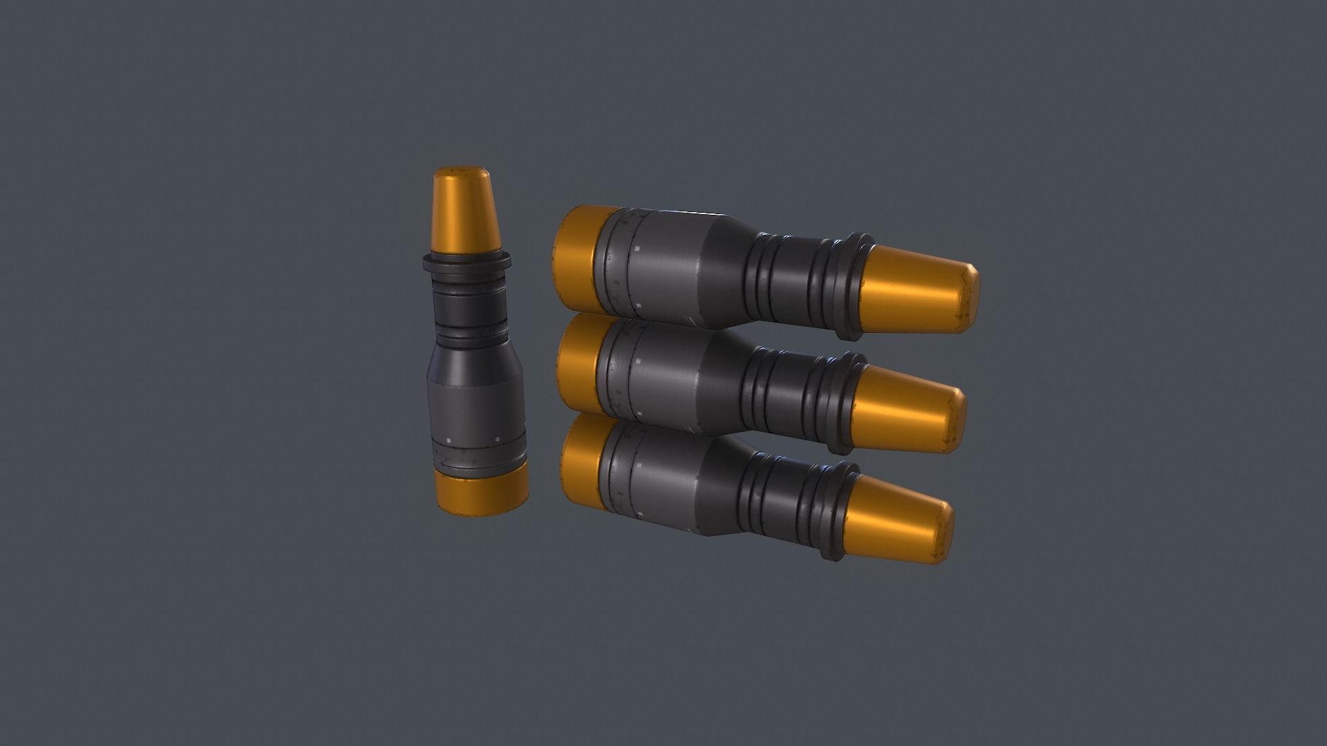 Sci-fi bullets PBR Low-poly 3D model_21