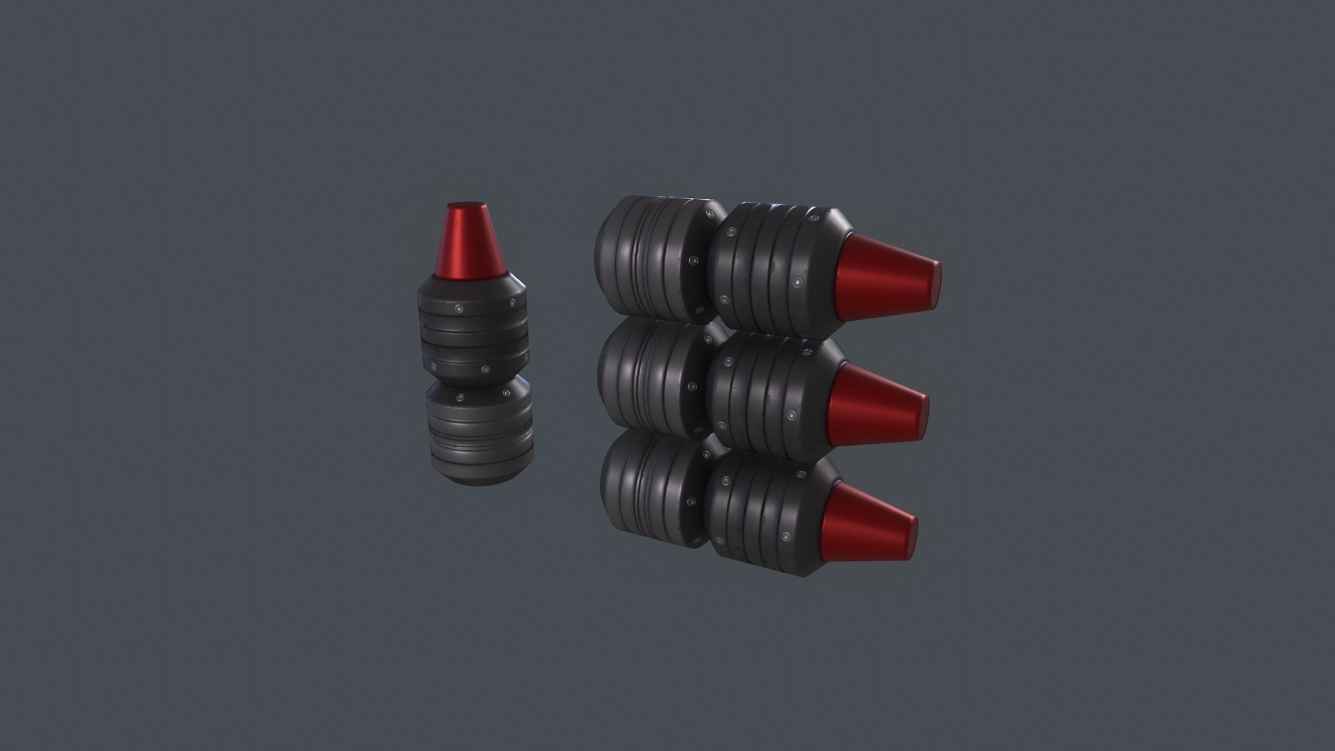 Sci-fi bullets PBR Low-poly 3D model_26