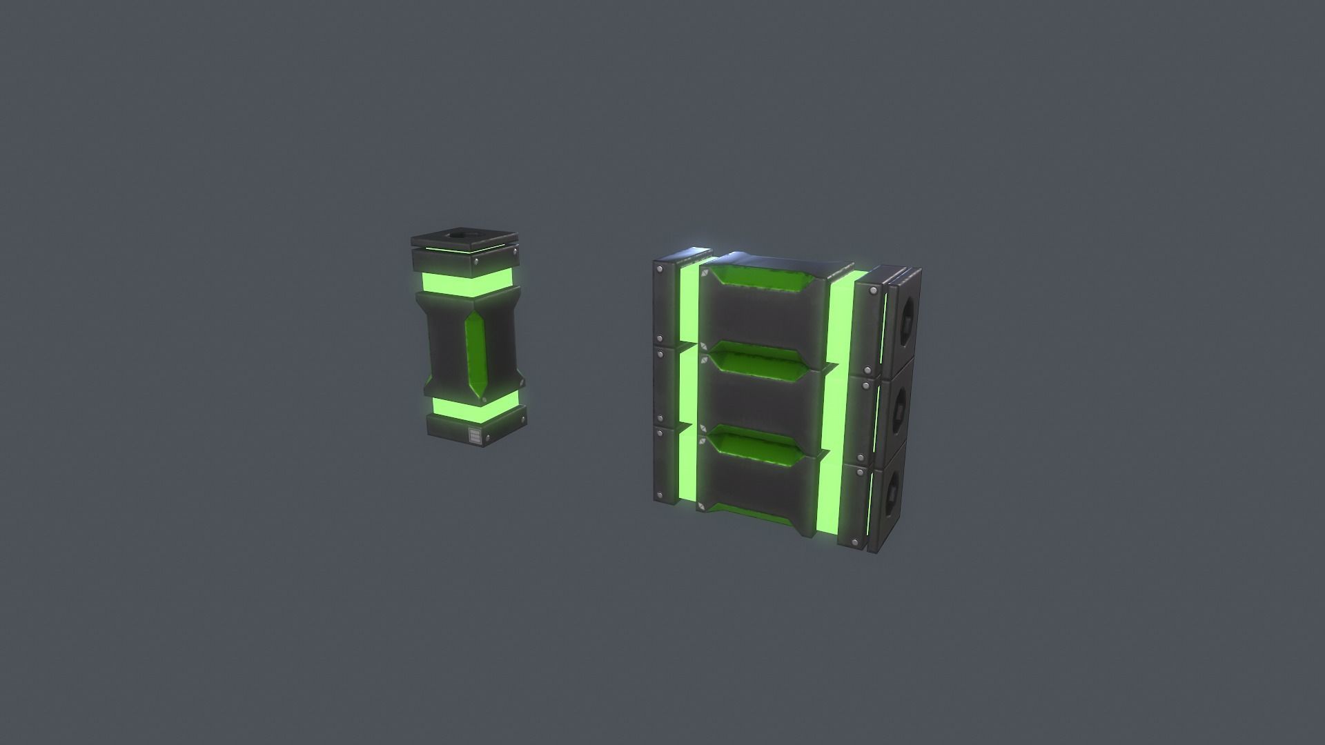 Sci-fi bullets PBR Low-poly 3D model_16