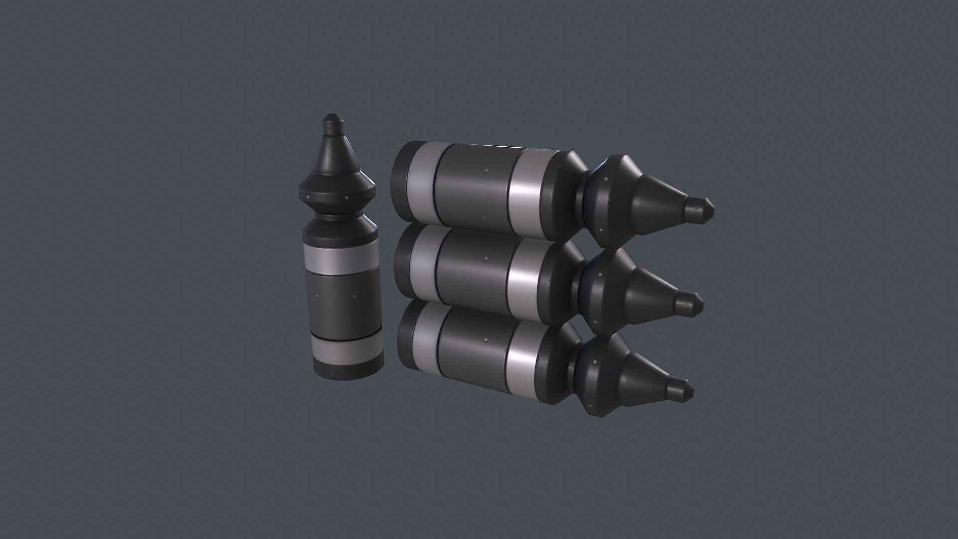 Sci-fi bullets PBR Low-poly 3D model_25