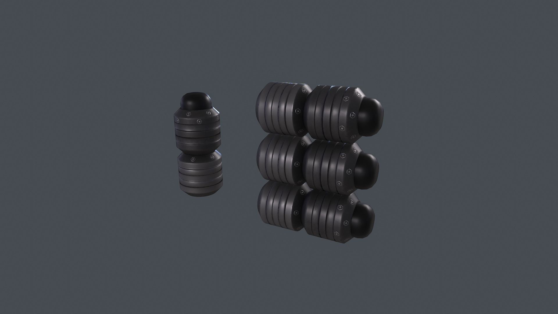 Sci-fi bullets PBR Low-poly 3D model_27