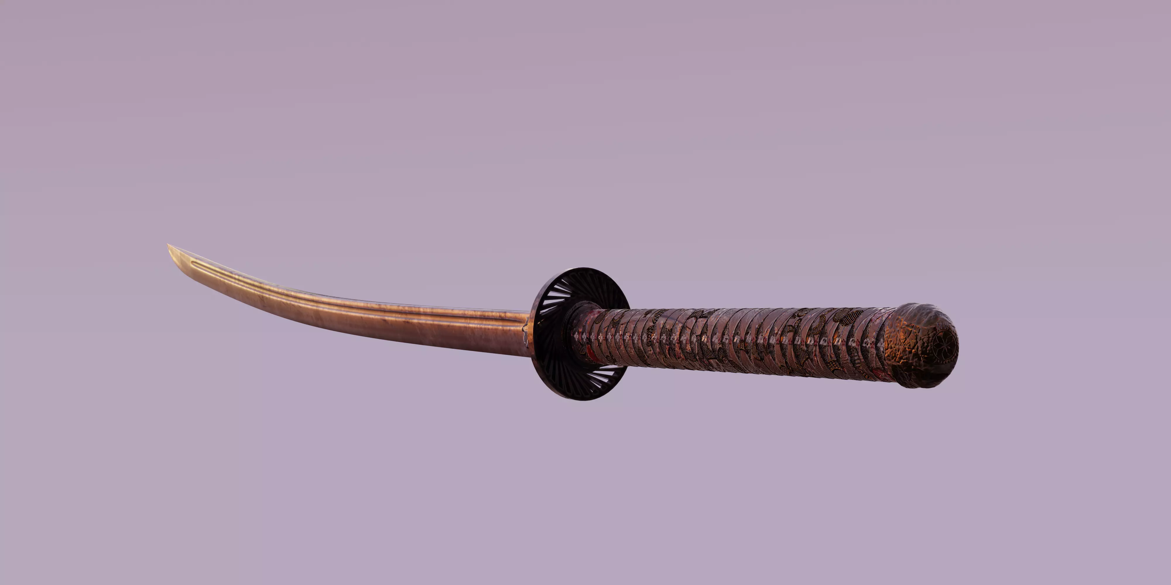 Katana samurai sword Free 3D model