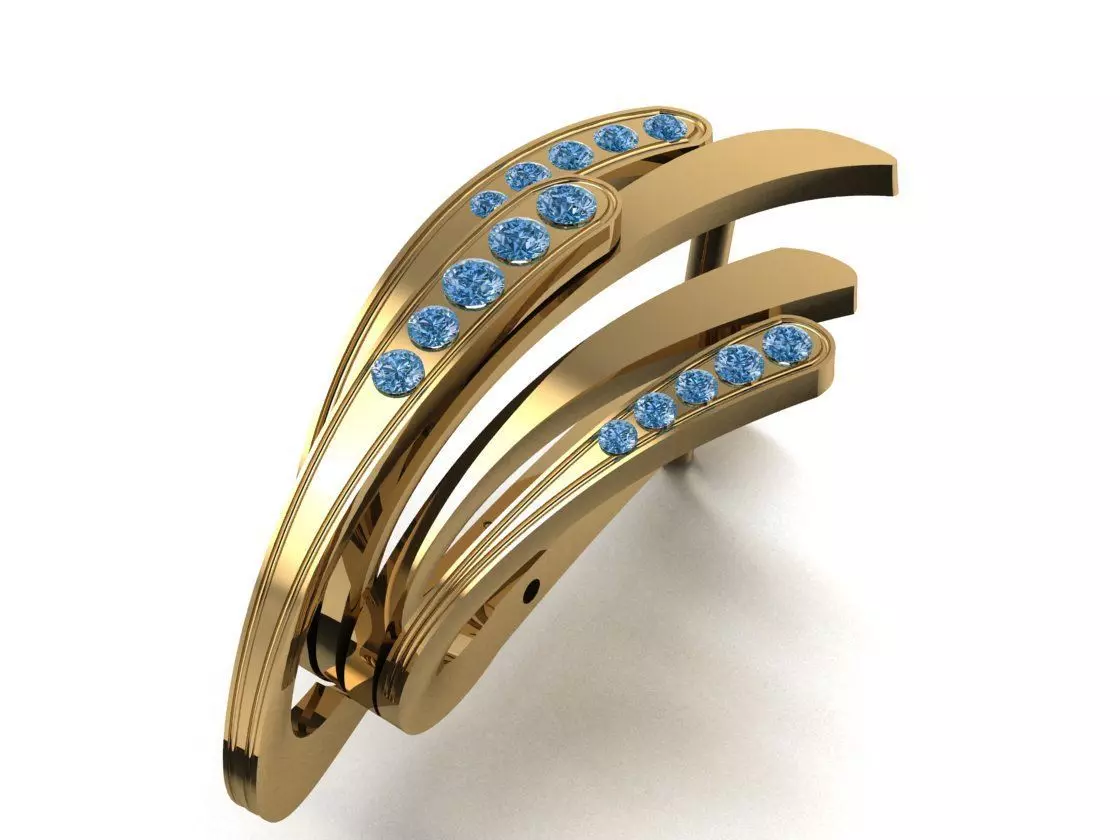 Diamond earring 456 3D print model