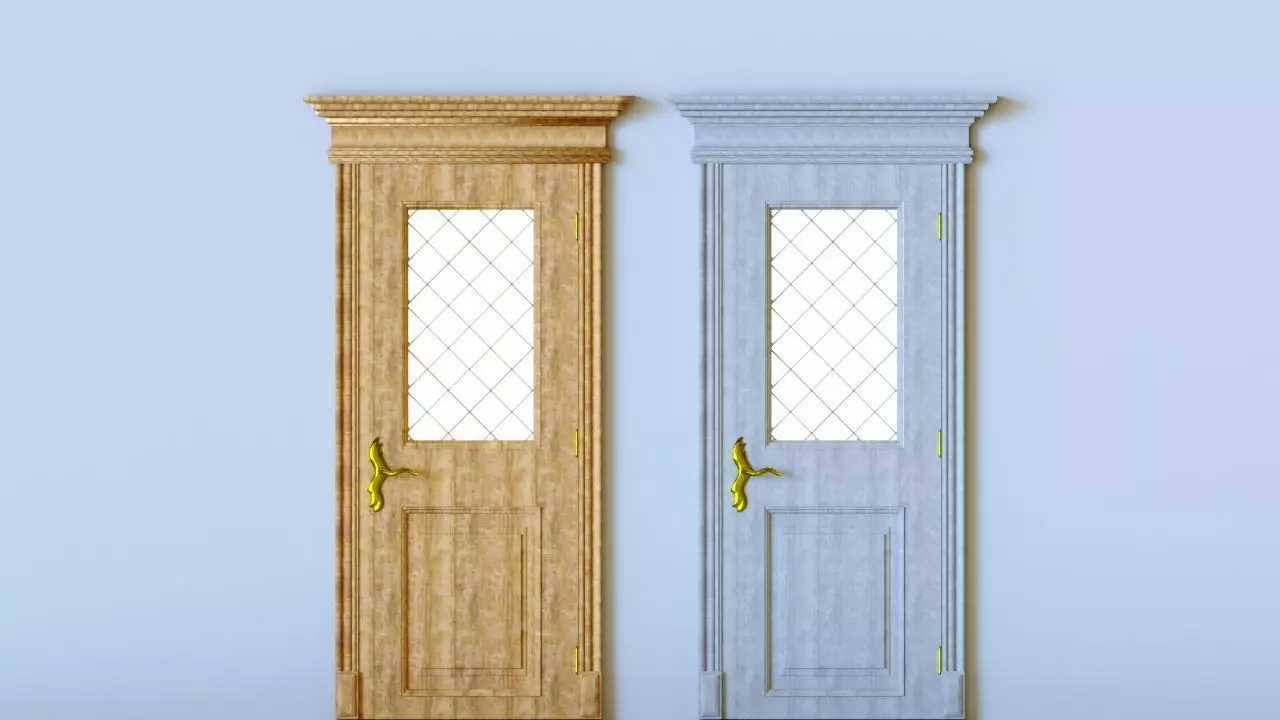 Classic looking Doors- corona render 3D model_0