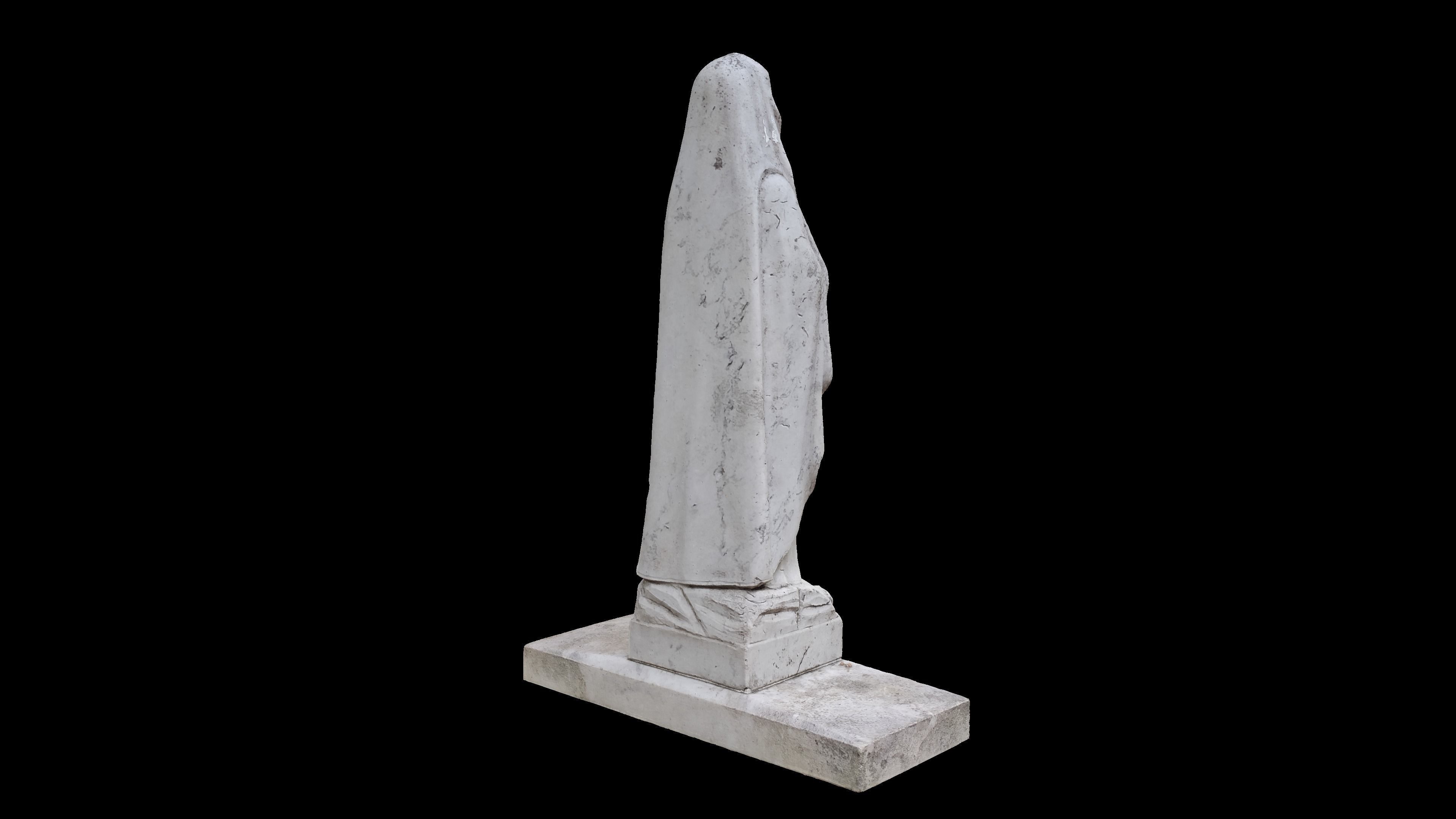 Statue of Mary Magdalene 3D model_4