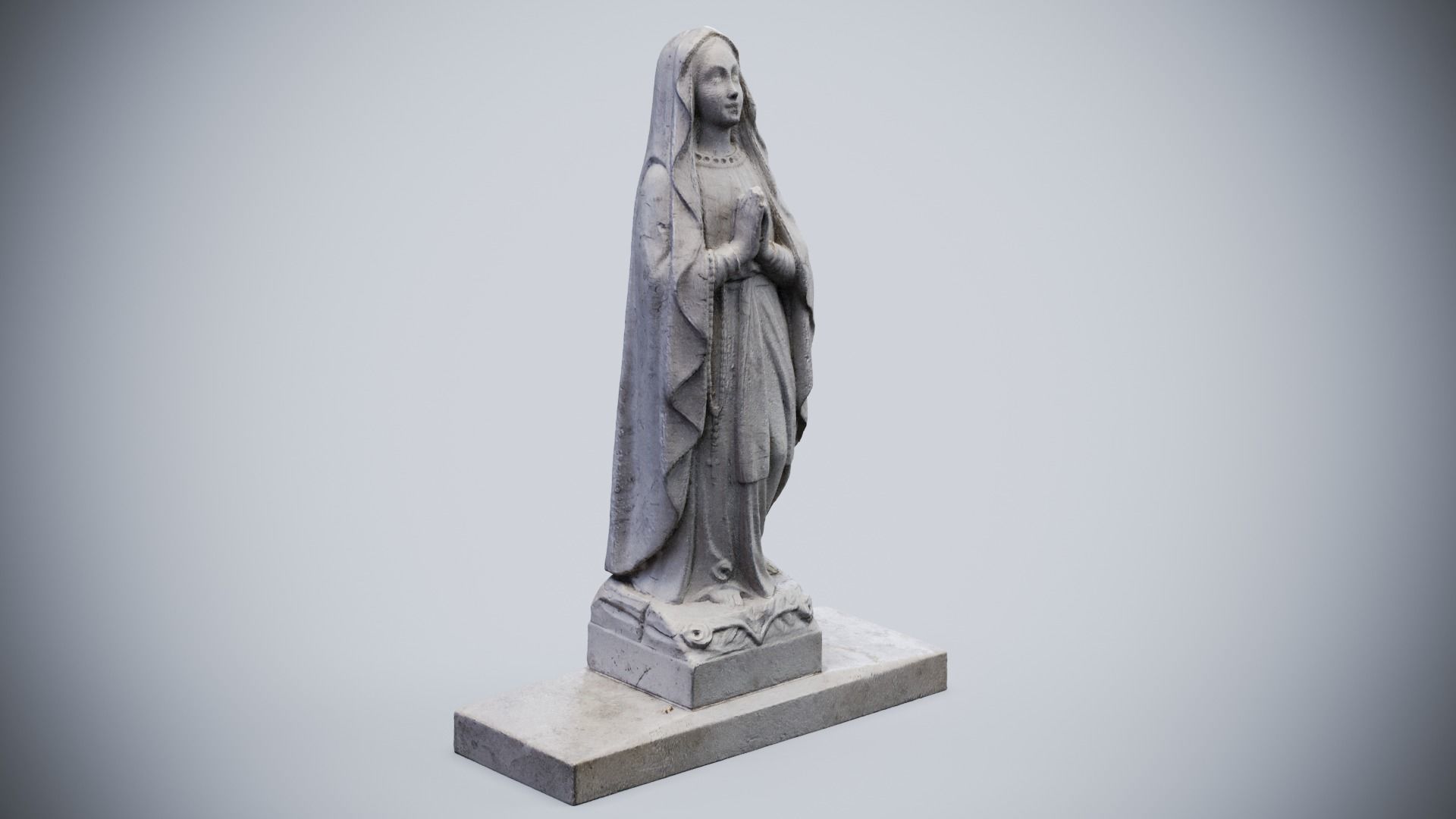 Statue of Mary Magdalene 3D model_6