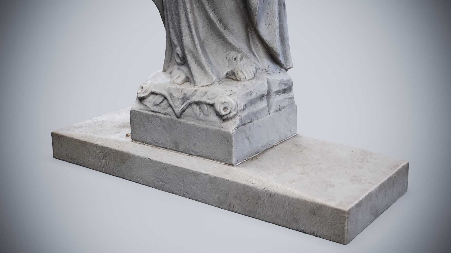 Statue of Mary Magdalene 3D model_9