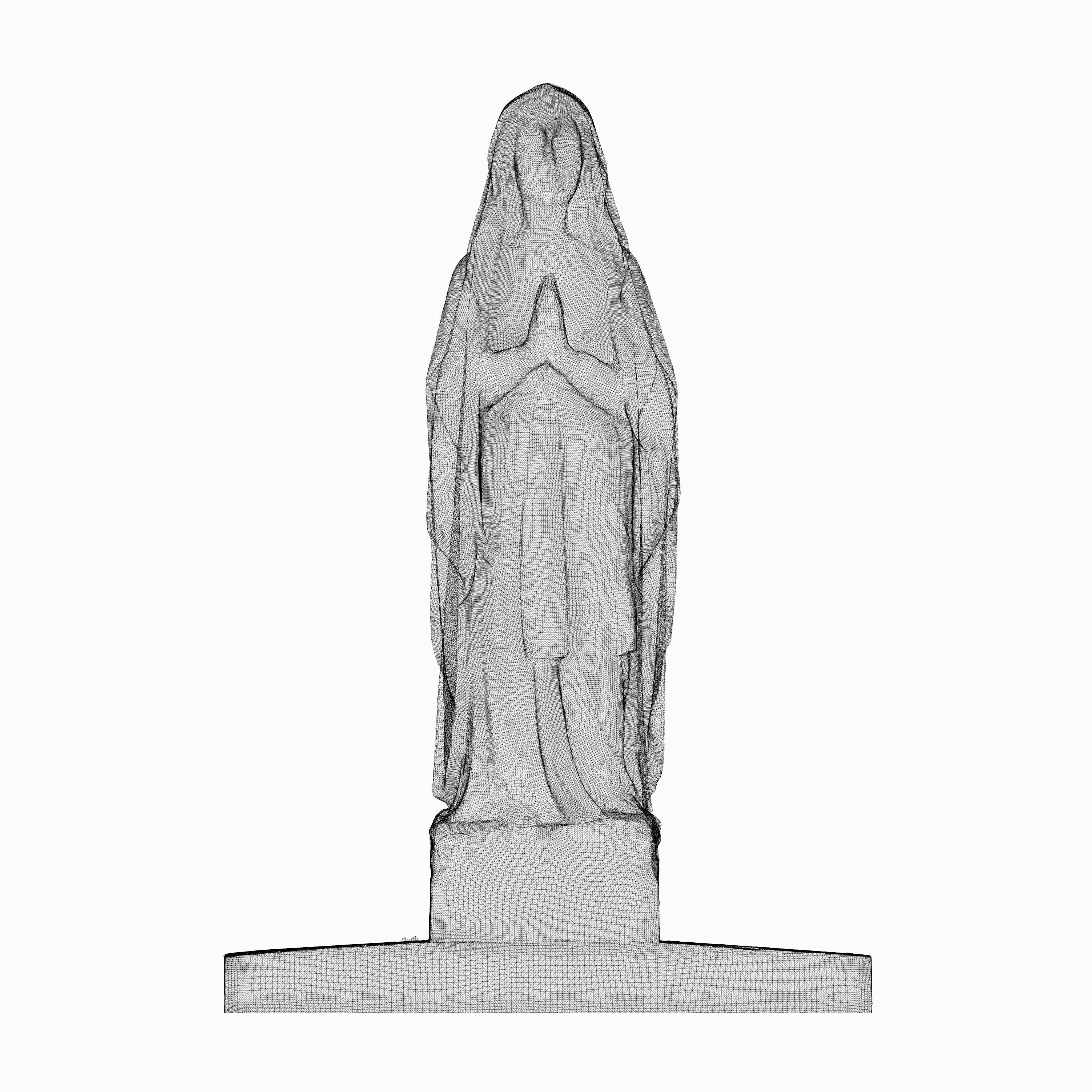Statue of Mary Magdalene 3D model_2
