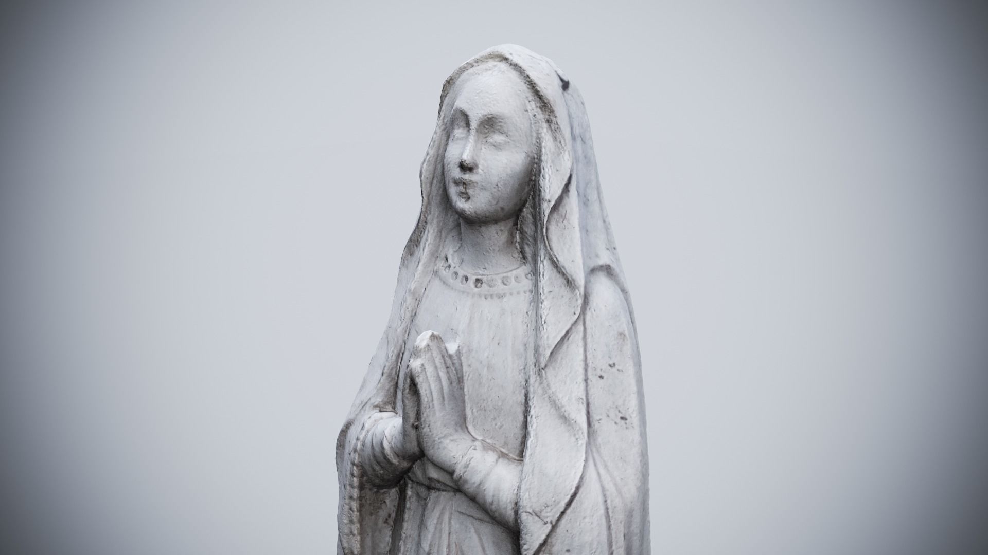 Statue of Mary Magdalene 3D model_8