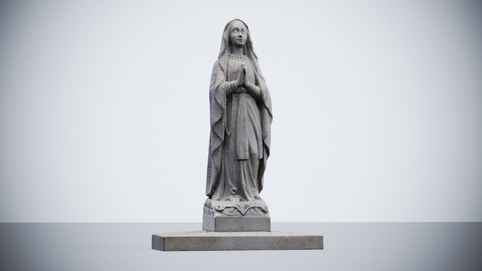 Statue of Mary Magdalene 3D model_7